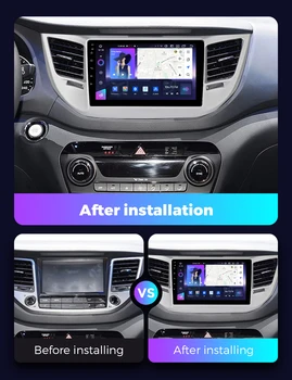 Hyundai Tucson IX35 3 2014 - 2018 Android 13 4G 8+256G qle GPS navigatsiya Avto Radio avtomobil Multimedia Video Carplay Bosh birligi uchun