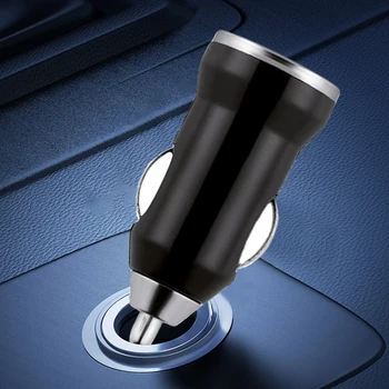 Ko'rsatkich chiroqli telefon adapteri Mini USB zaryadlovchi adapteri USB Port sigaret zajigalka rozetkasi iPhone uchun Samsung Xiaomi