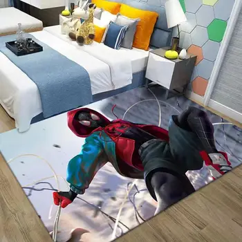 Marvel Spiderman Gilam Moda O'rgimchak Odam Piter Parker Lounge Gilam Miles Morales Gven O'rgimchak Odam Yotoq Xonasi To'shagining Tagligi Dekorasi